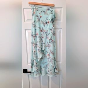 Naked Zebra floral wrap skirt size small